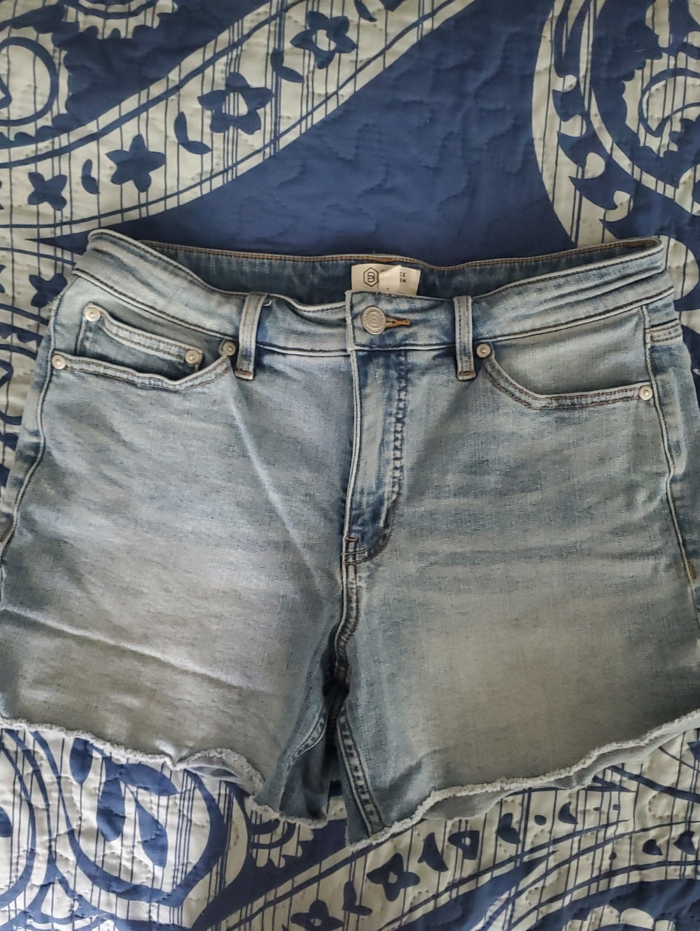 Candace Cameron Bure Light Blue Denim Shorts
